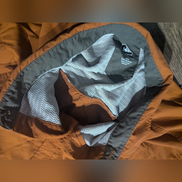 REI Mens Vented Short Sleeve Shirt Size XXL Orange Nylon Fishing Camping Pockets - Picture 8 of 13